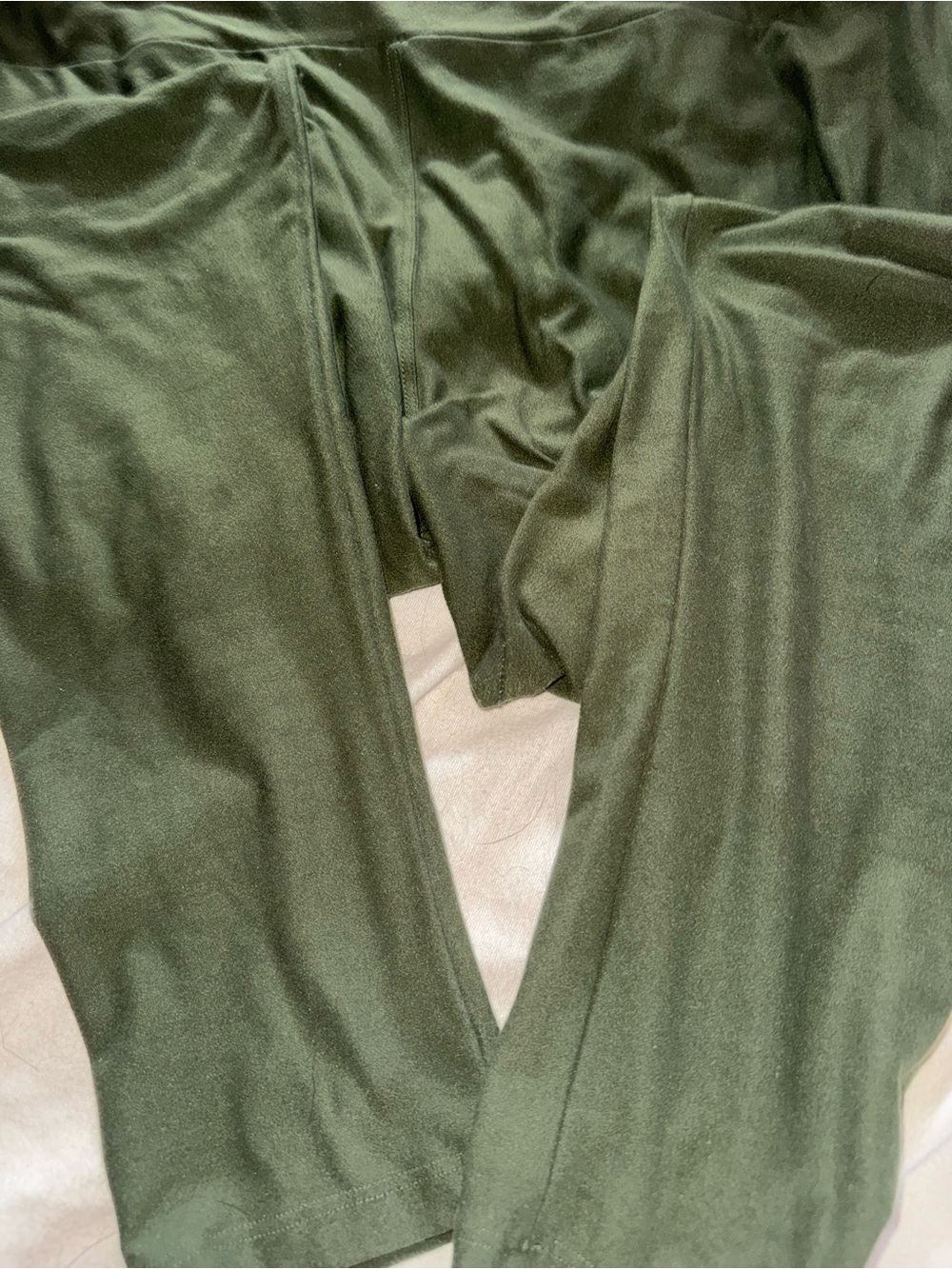 LuLaRoe green khaki army olive stretch leggings soft TC / XL PRELOVED - Picture 3 of 3